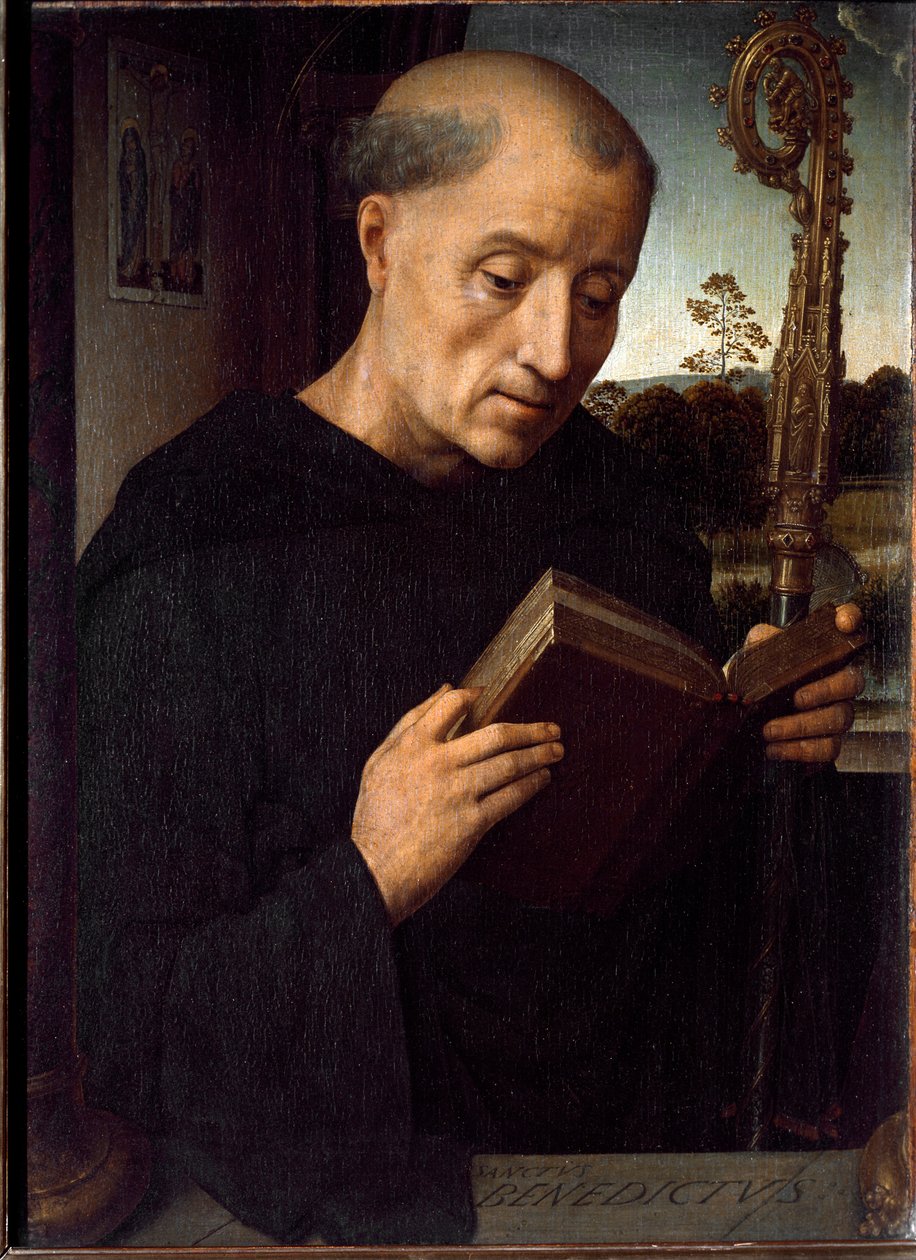 Pyhän Benedictin Nursielaisen edustus tekijältä Hans Memling
