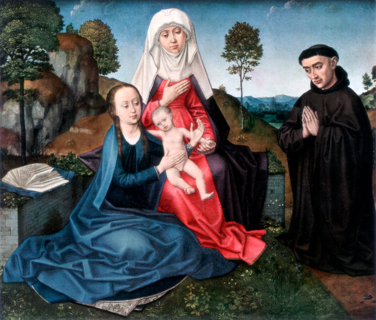 Pyhä Anna, Neitsyt ja lapsi ja lahjoittaja, 1927 tekijältä Hans Memling