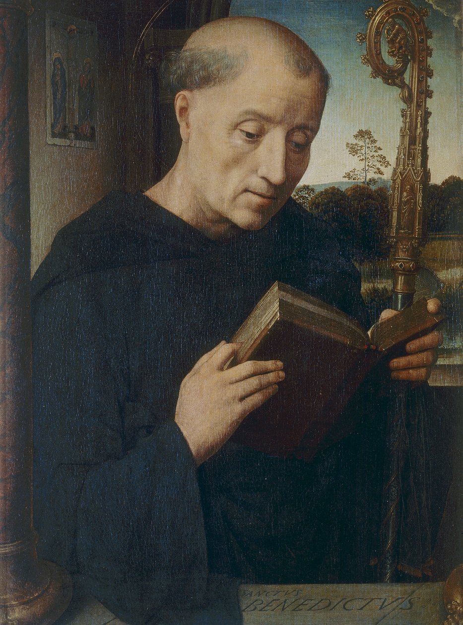 Pyhä Benedictus, 1487 tekijältä Hans Memling