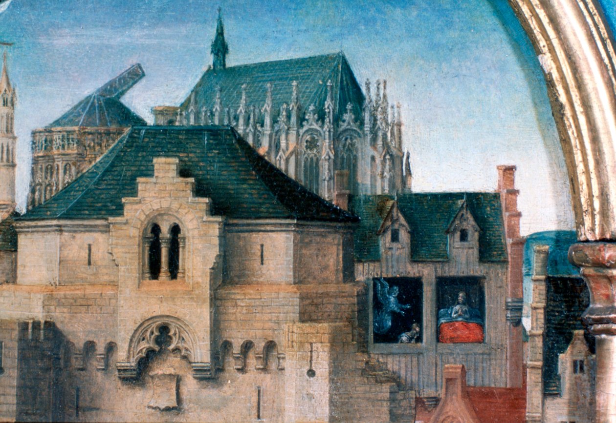 Pyhän Ursulan pyhäkkö, lähtö Kölnistä, yksityiskohta, 1489 tekijältä Hans Memling