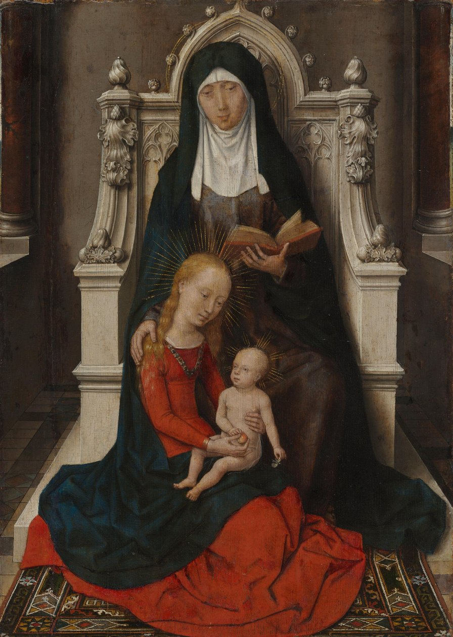 Diptyykin yksi osa: Pyhä Anna ja kolme lasta (Inv.-nro 5:n irrotettu ulkoreuna) tekijältä Hans Memling