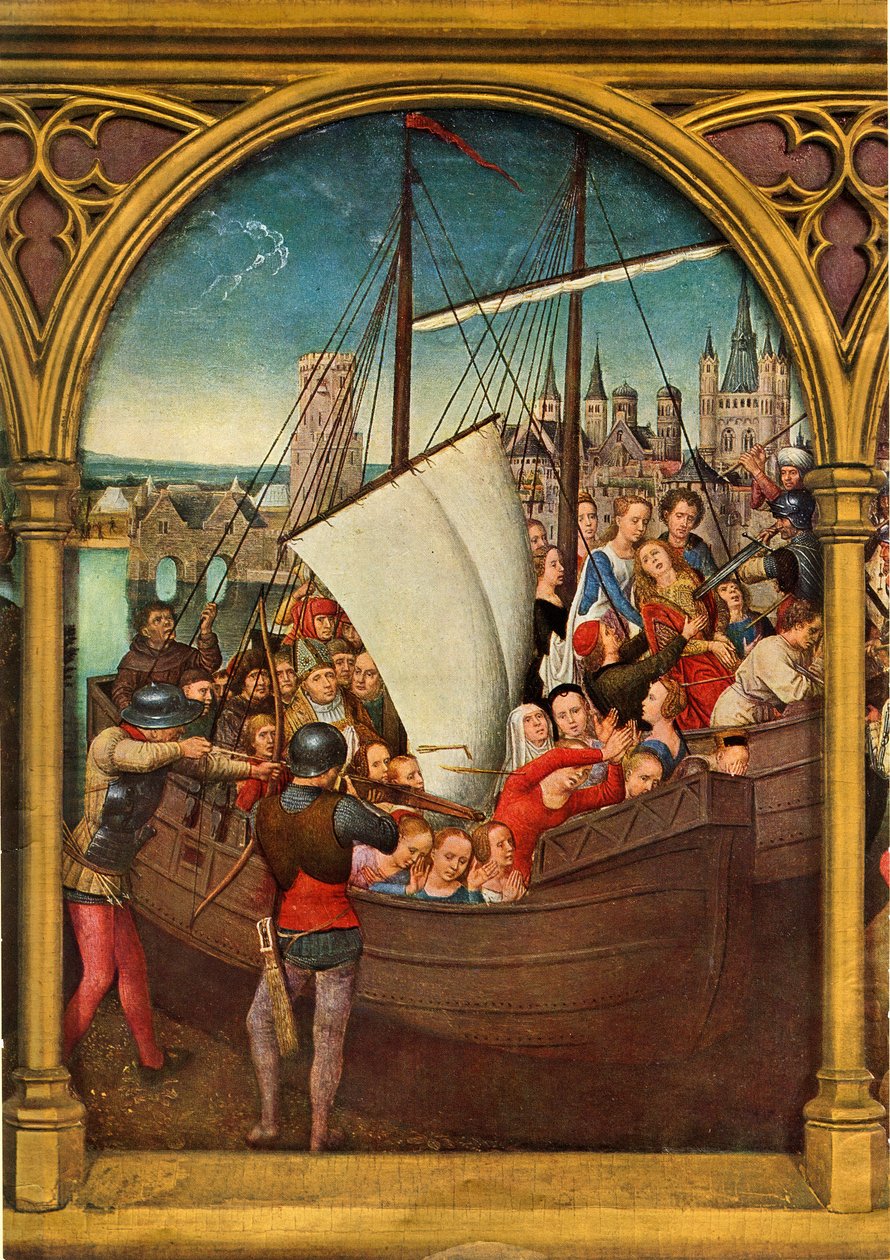Neitsyiden marttyyrikuolema, 1489. tekijältä Hans Memling