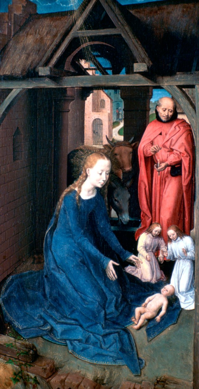 Jan Florainin triptyykki, yksityiskohta, 1479 tekijältä Hans Memling