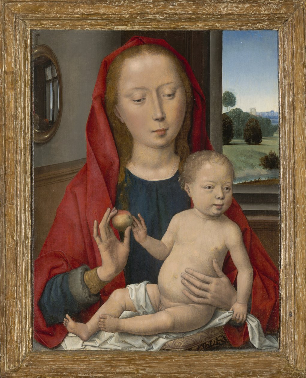 Neitsyt ja lapsi, 1485-90 tekijältä Hans Memling