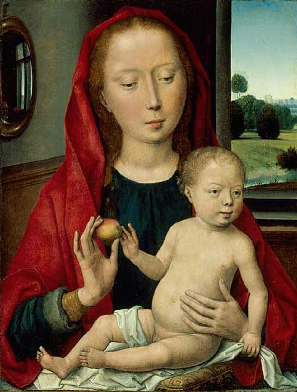 Neitsyt ja lapsi, 148590. tekijältä Hans Memling