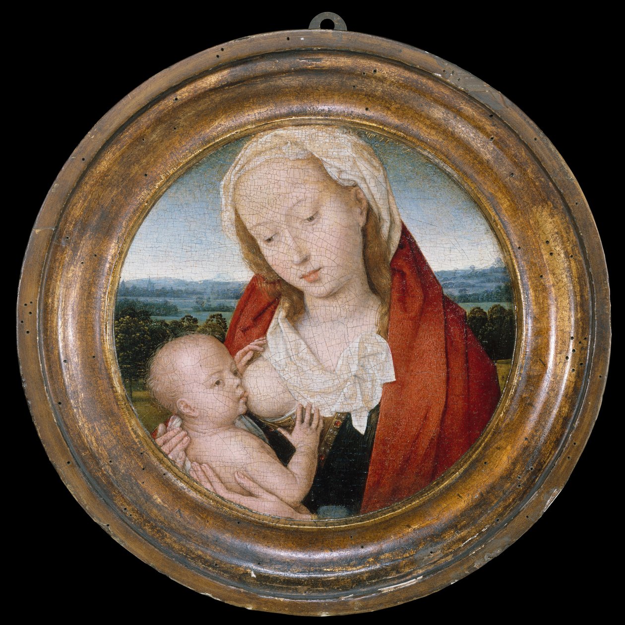Neitsyt ja lapsi, n. 1475-80 (öljy puulle) tekijältä Hans Memling