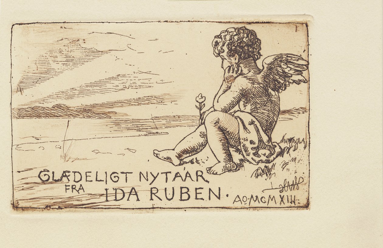 Uudenvuoden kortti tekijältä Hans Nikolaj Hansen