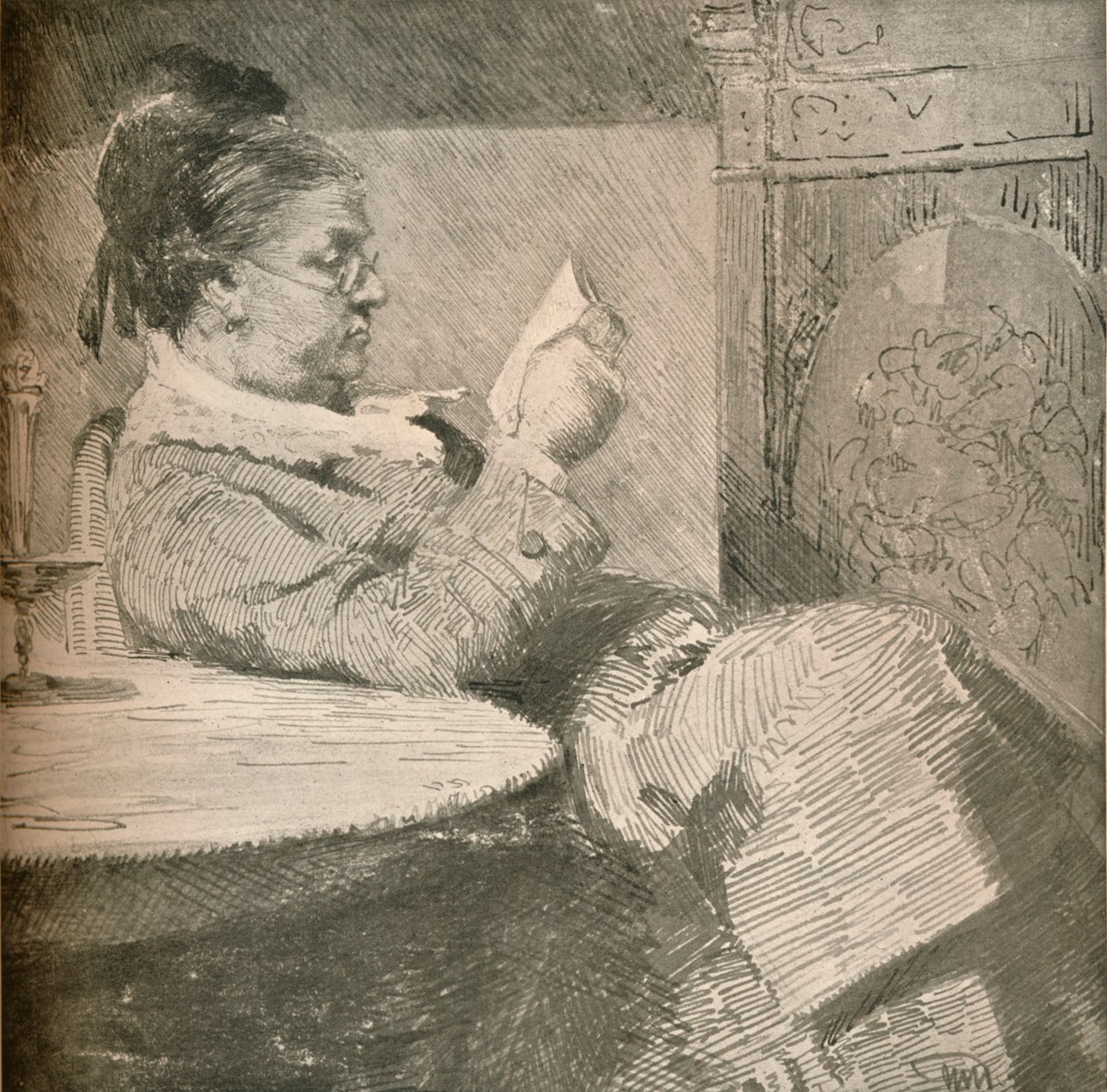 Taiteilijaäidin muotokuva, c1912 tekijältä Hans Nikolaj Hansen