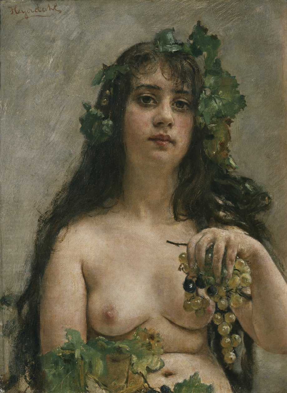 Champagne Girl (öljy kankaalle) tekijältä Hans Olaf Heyerdahl
