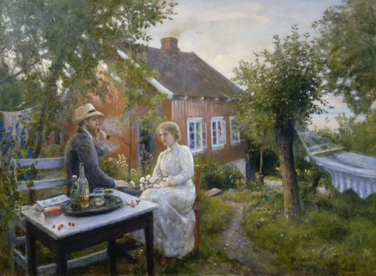 Kesä Aasgaardstrandissa (öljy kankaalle) tekijältä Hans Olaf Heyerdahl
