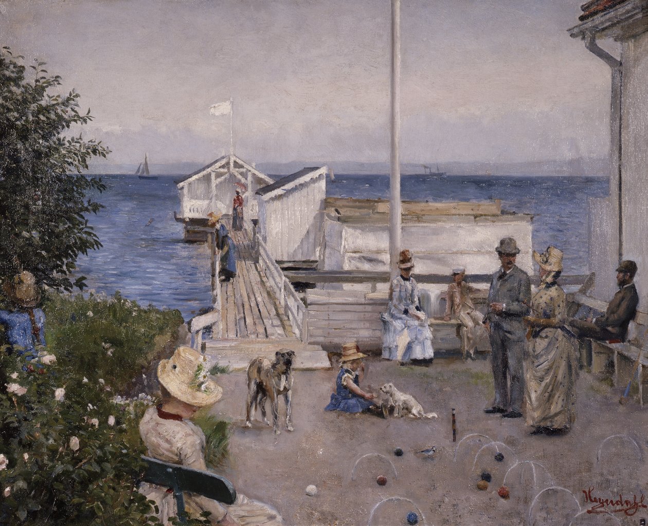 Åsgårdstrandin laituri (öljy kankaalle) tekijältä Hans Olaf Heyerdahl