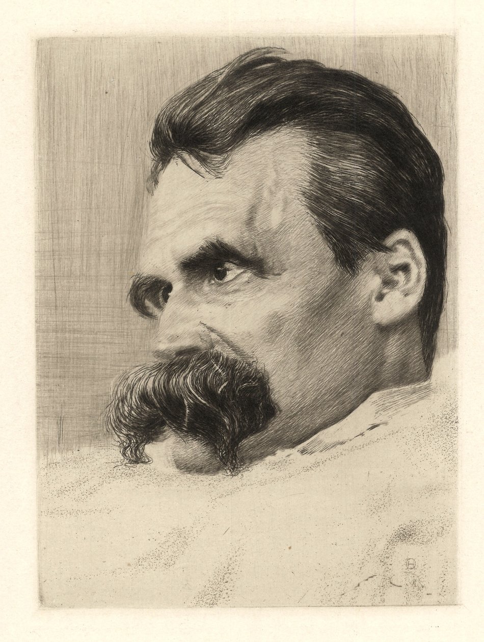 Friedrich Nietzschen muotokuva, 1899-1900 tekijältä Hans Olde