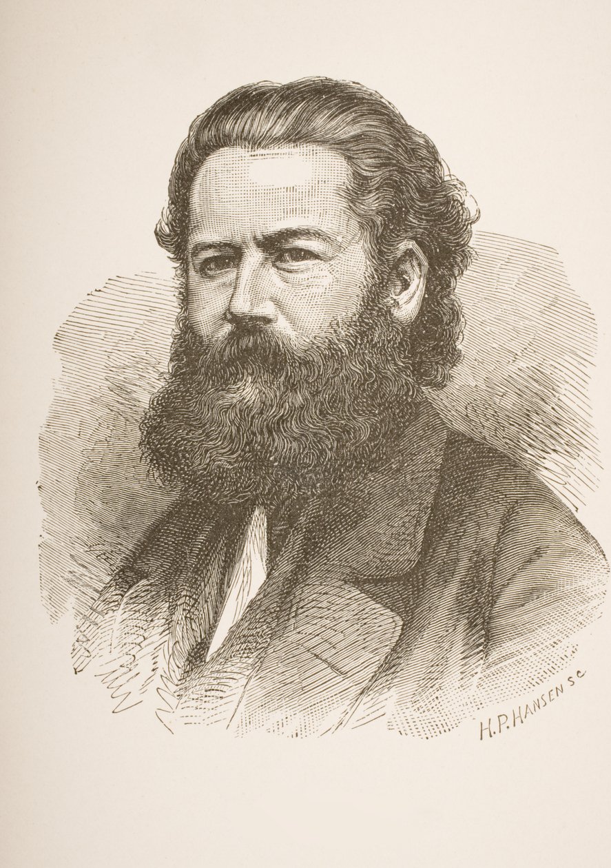 Henrik Ibsen (1828-1906) n. 1858 tekijältä Hans Peter Hansen