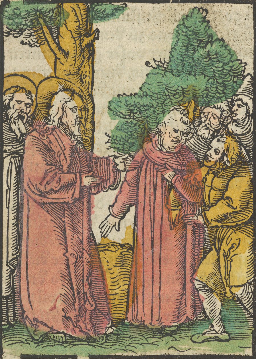 Kristus parantaa kuuromykkiä, Das Plenariumista, 1517. tekijältä Hans Schäufelein the Elder