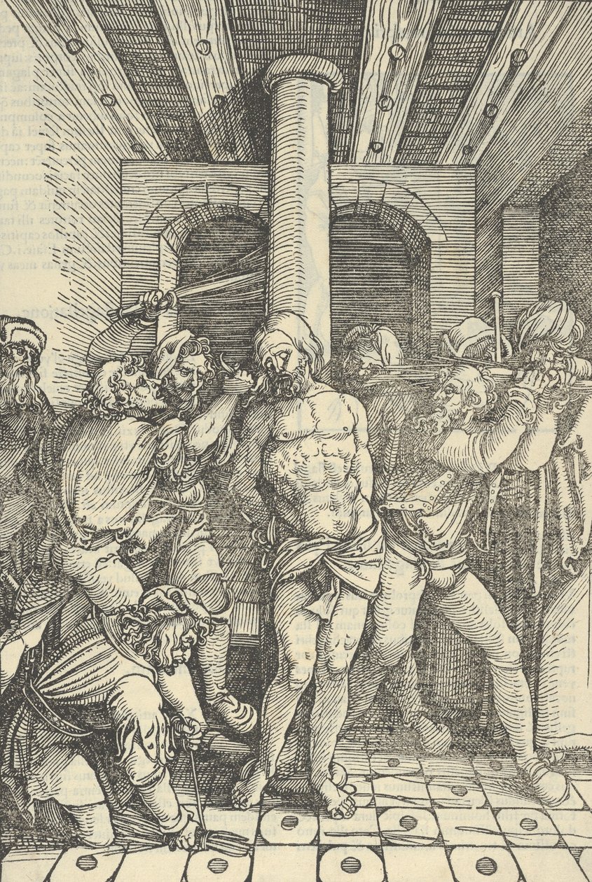 Kristus ruoskittu, Herramme Jeesuksen Kristuksen kärsimyksen peilistä, 1507. tekijältä Hans Schäufelein the Elder