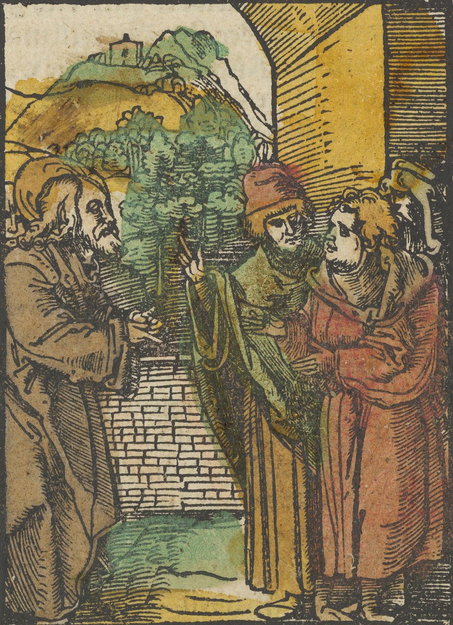 Kristus ja fariseukset, Das Plenarium, 1517. tekijältä Hans Schäufelein the Elder