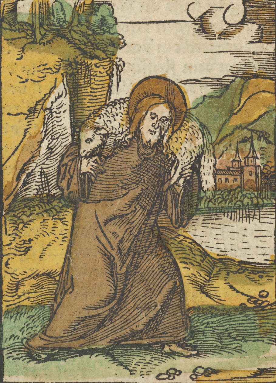 Kristus hyvänä paimenena, Das Plenariumista, 1517. tekijältä Hans Schäufelein the Elder