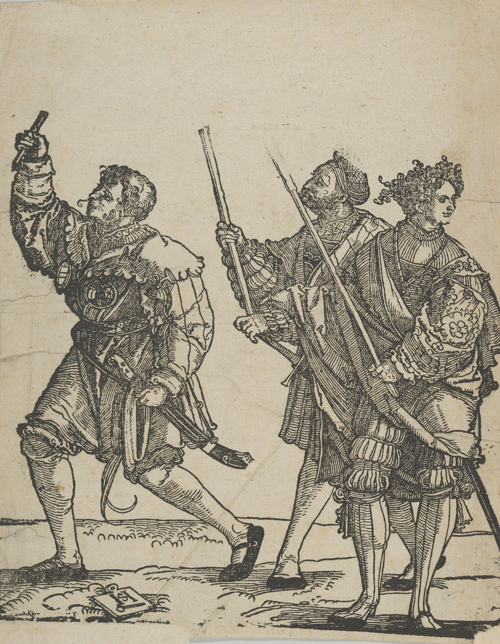 Seremoniamestari ja soihdunkantaja, The Wedding Dancers. tekijältä Hans Schäufelein the Elder