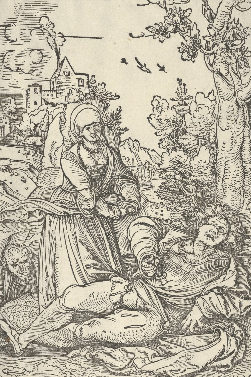 Pyramus ja Thisbe, n. 1509-10. tekijältä Hans Schäufelein the Elder