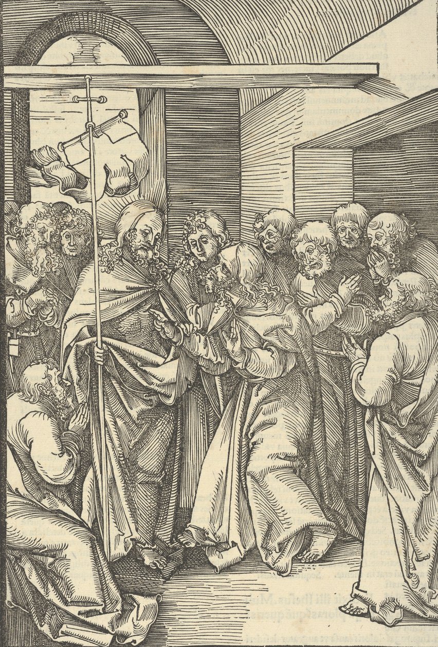 Tuomaan uskottomuus, Herramme Jeesuksen Kristuksen kärsimyksen peilistä, 1507. tekijältä Hans Schäufelein the Elder