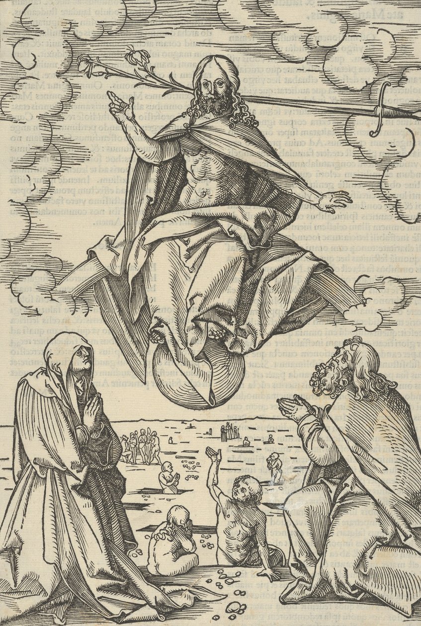 Viimeinen tuomio, Herramme Jeesuksen Kristuksen kärsimyksen peilistä, 1507. tekijältä Hans Schäufelein the Elder