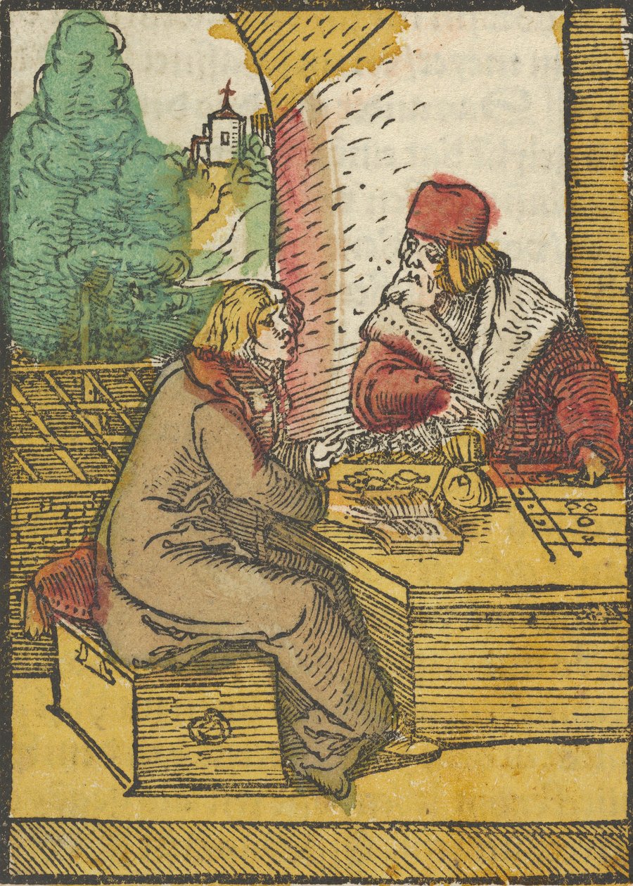 Vertaus rikkaasta miehestä ja taloudenhoitajasta, 2, Das Plenariumista, 1517. tekijältä Hans Schäufelein the Elder