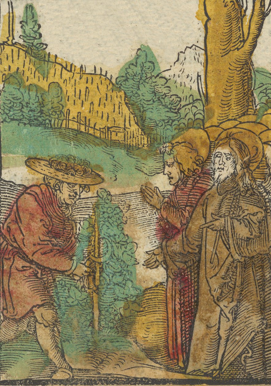 Vertaus viinitarhan työntekijöistä, Das Plenariumista, 1517. tekijältä Hans Schäufelein the Elder