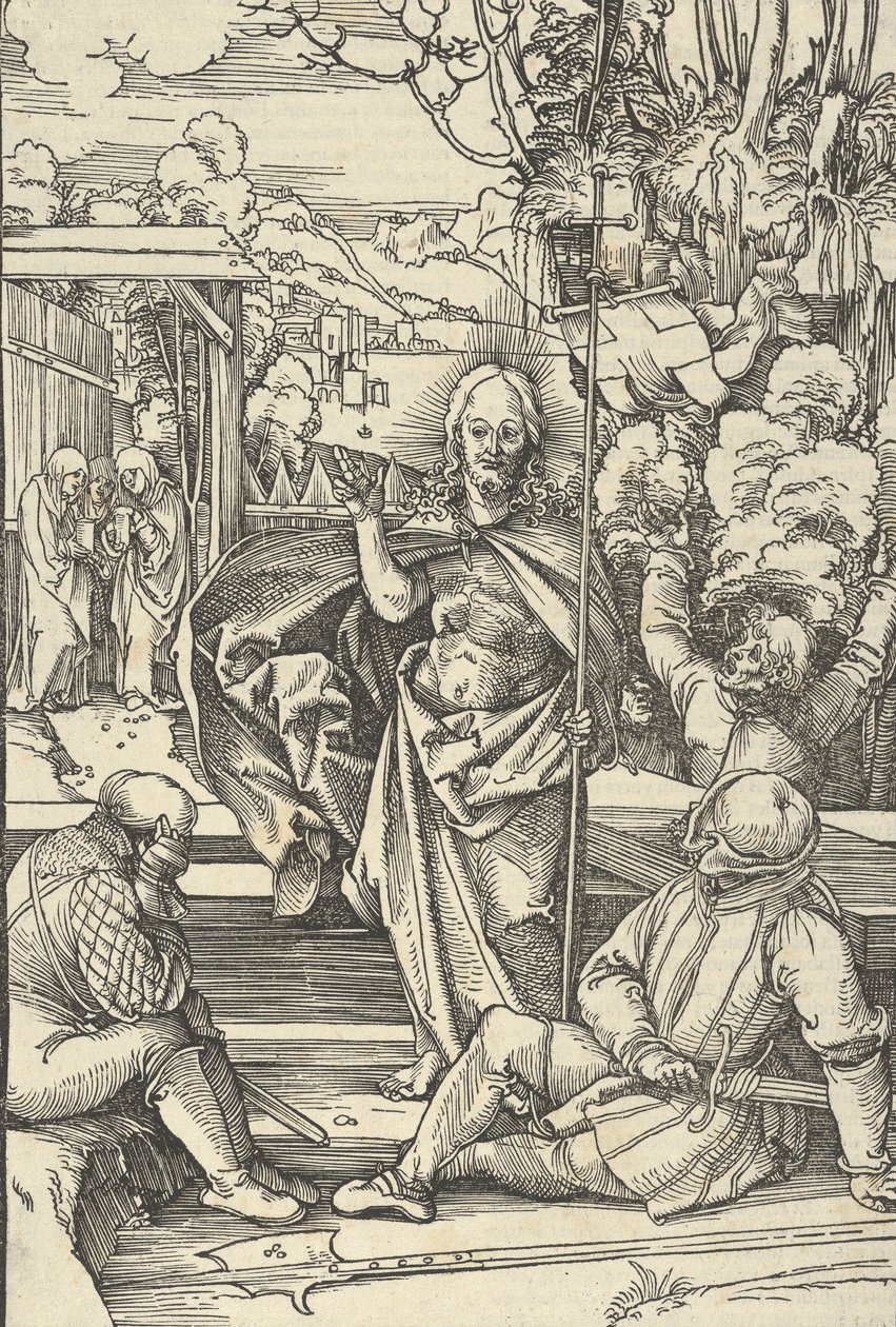 Ylösnousemus, Herramme Jeesuksen Kristuksen kärsimyksen peilistä, 1507. tekijältä Hans Schäufelein the Elder