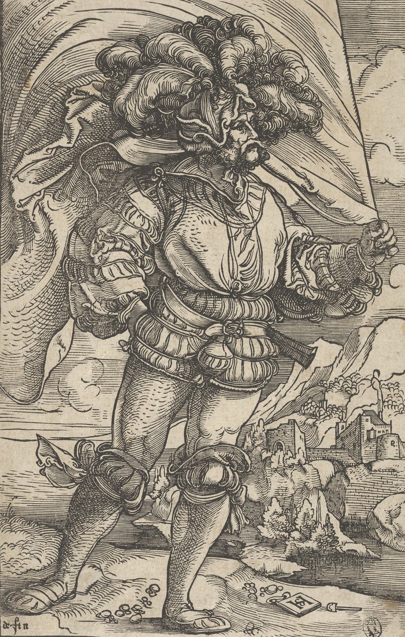 Standard Bearer, n. 1515. tekijältä Hans Schäufelein the Elder