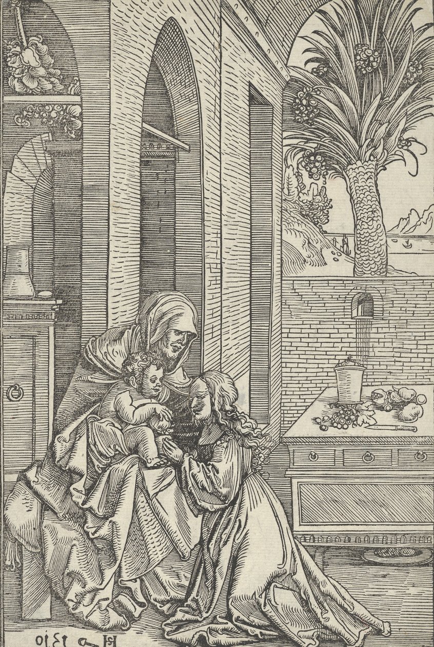Neitsyt ja lapsi Pyhän Annan kanssa, 1510. tekijältä Hans Schäufelein the Elder