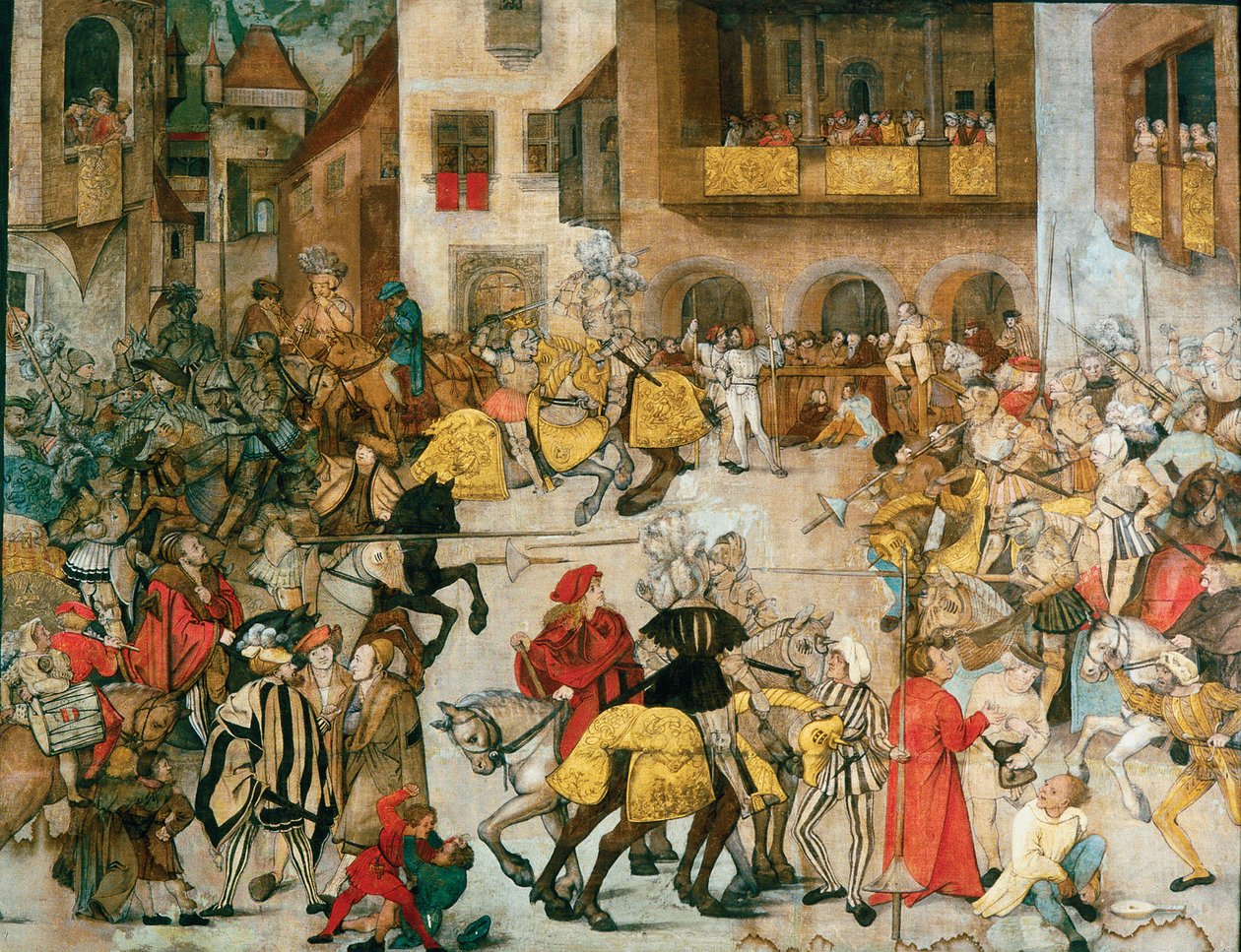Ritariturnaus, noin 1509-1510 tekijältä Hans Schäufelin