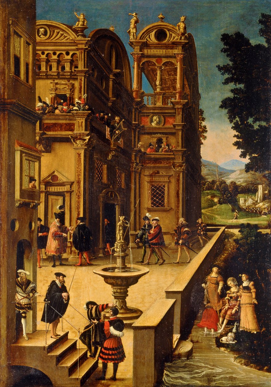 Bathsheba Her Bathissa, vuoden 1537 jälkeen tekijältä Hans Sebald Beham