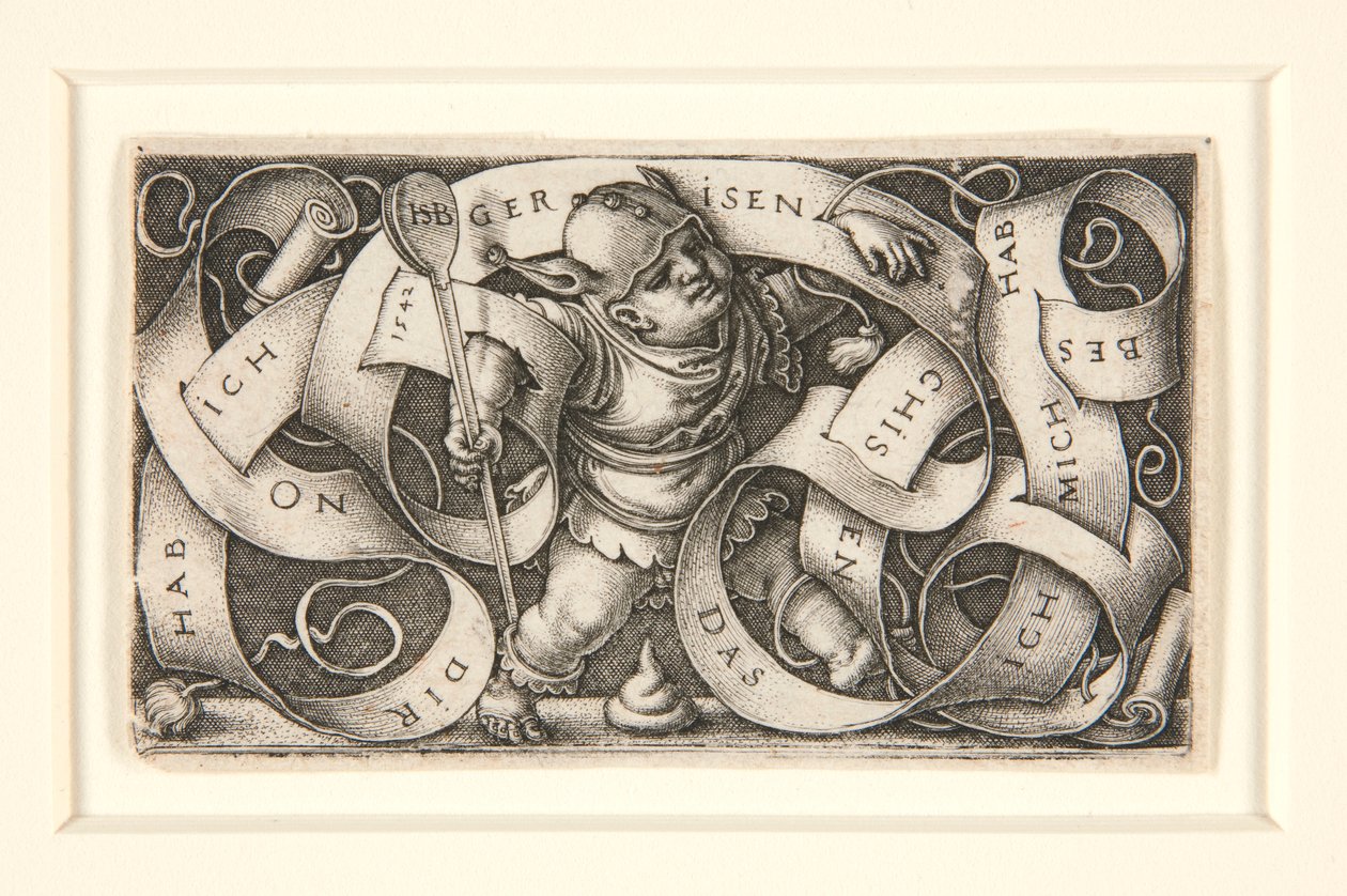 Pieni buffoon isoilla kirjaimilla (The little Buffoon) tekijältä Hans Sebald Beham