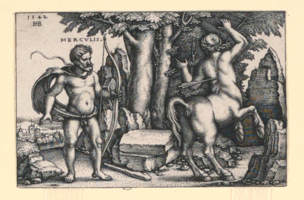 Hercules tappaa Nessuksen tekijältä Hans Sebald Beham