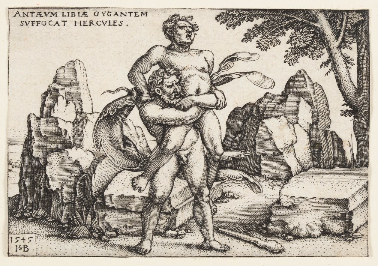 Hercules ja Antaeus tekijältä Hans Sebald Beham