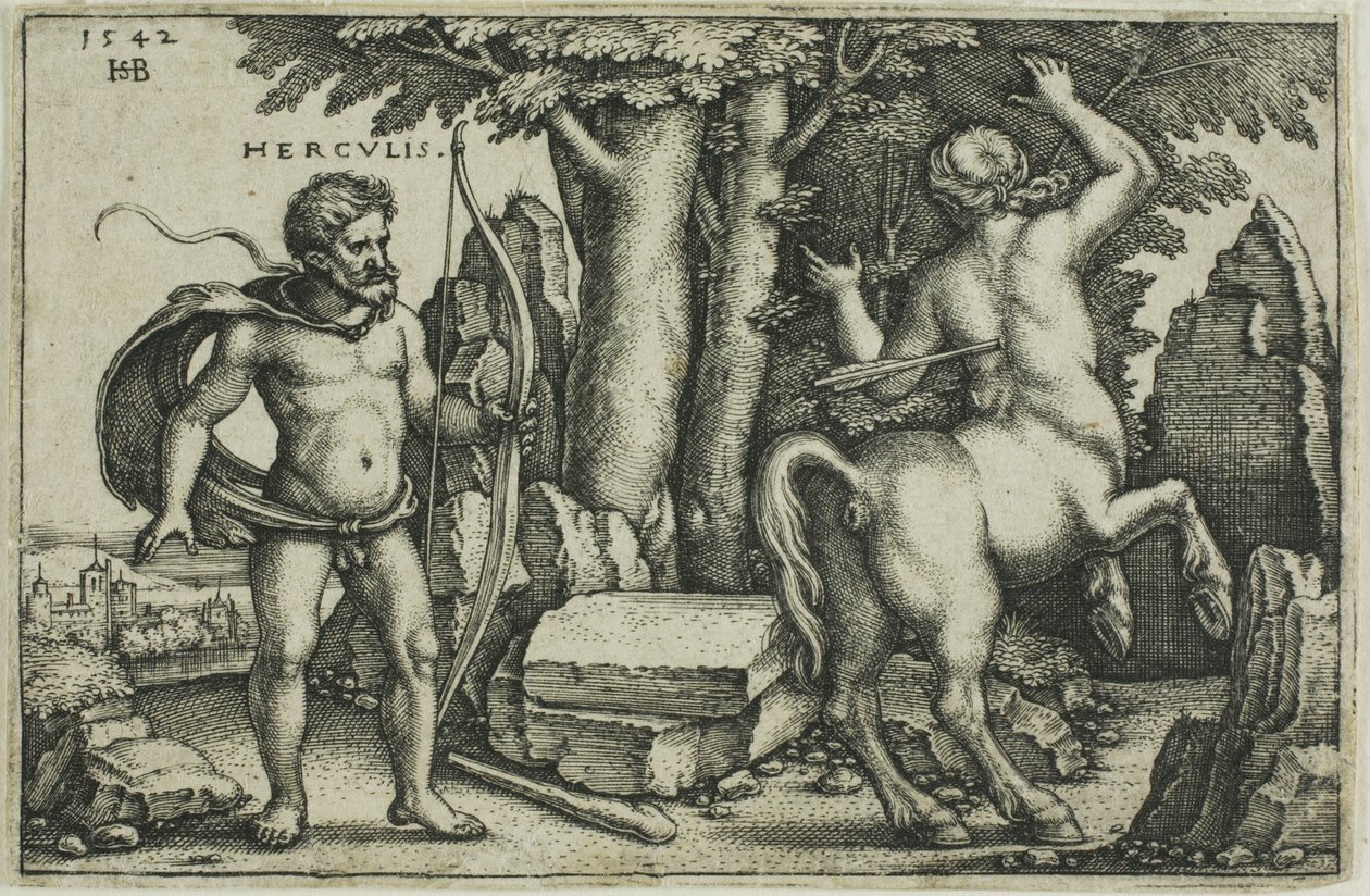 Hercules ja Nessus tekijältä Hans Sebald Beham