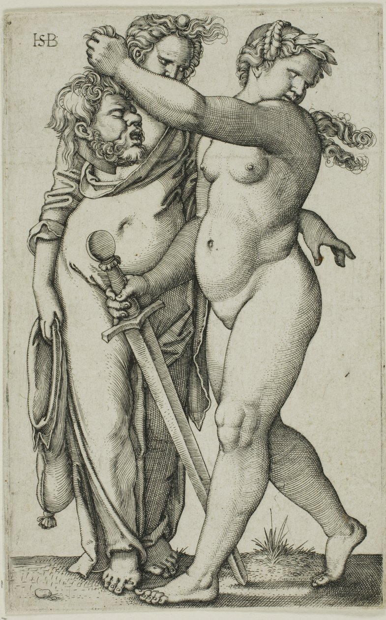 Vasemmalle kävelevä Judith ja hänen palvelijansa tekijältä Hans Sebald Beham