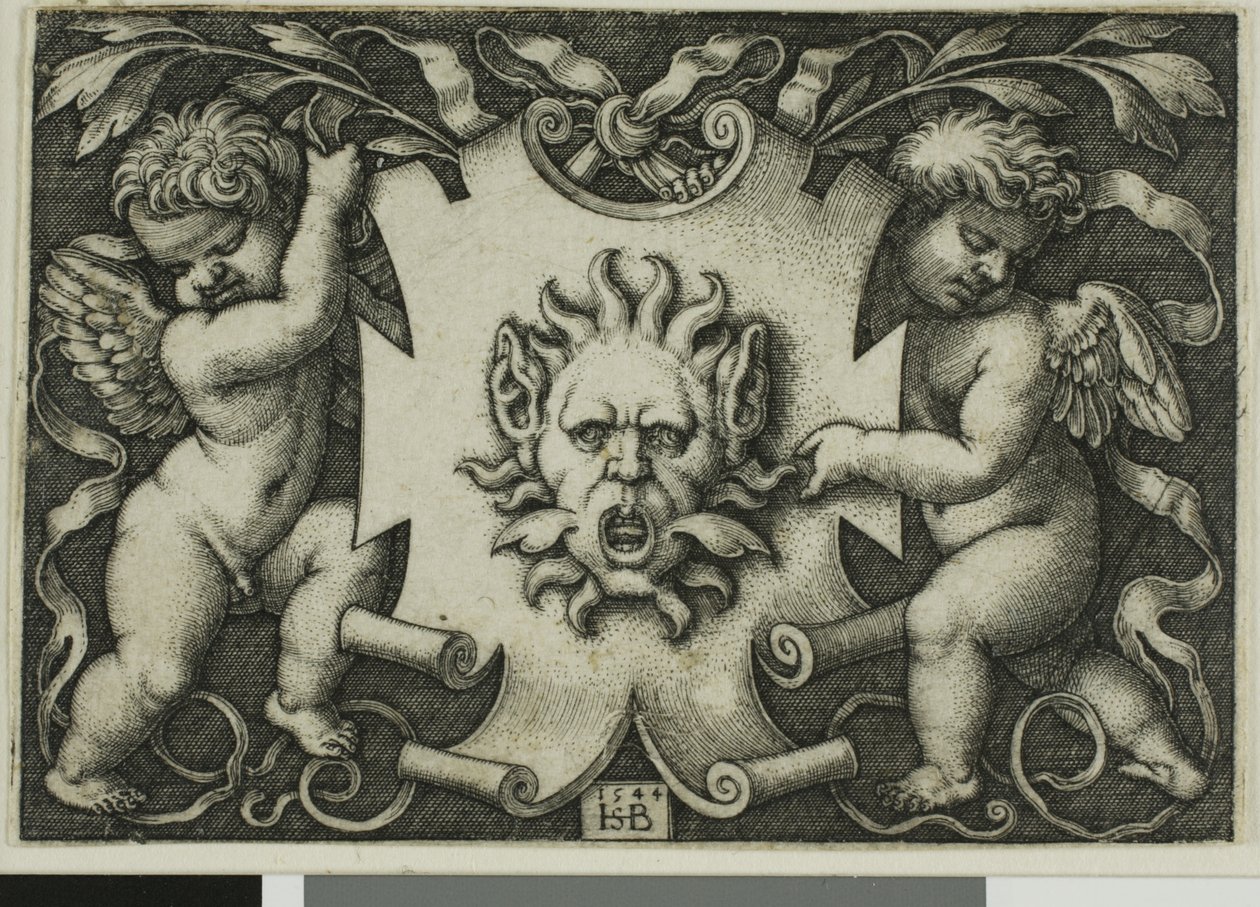 Two Genii -koriste maskilla tekijältä Hans Sebald Beham