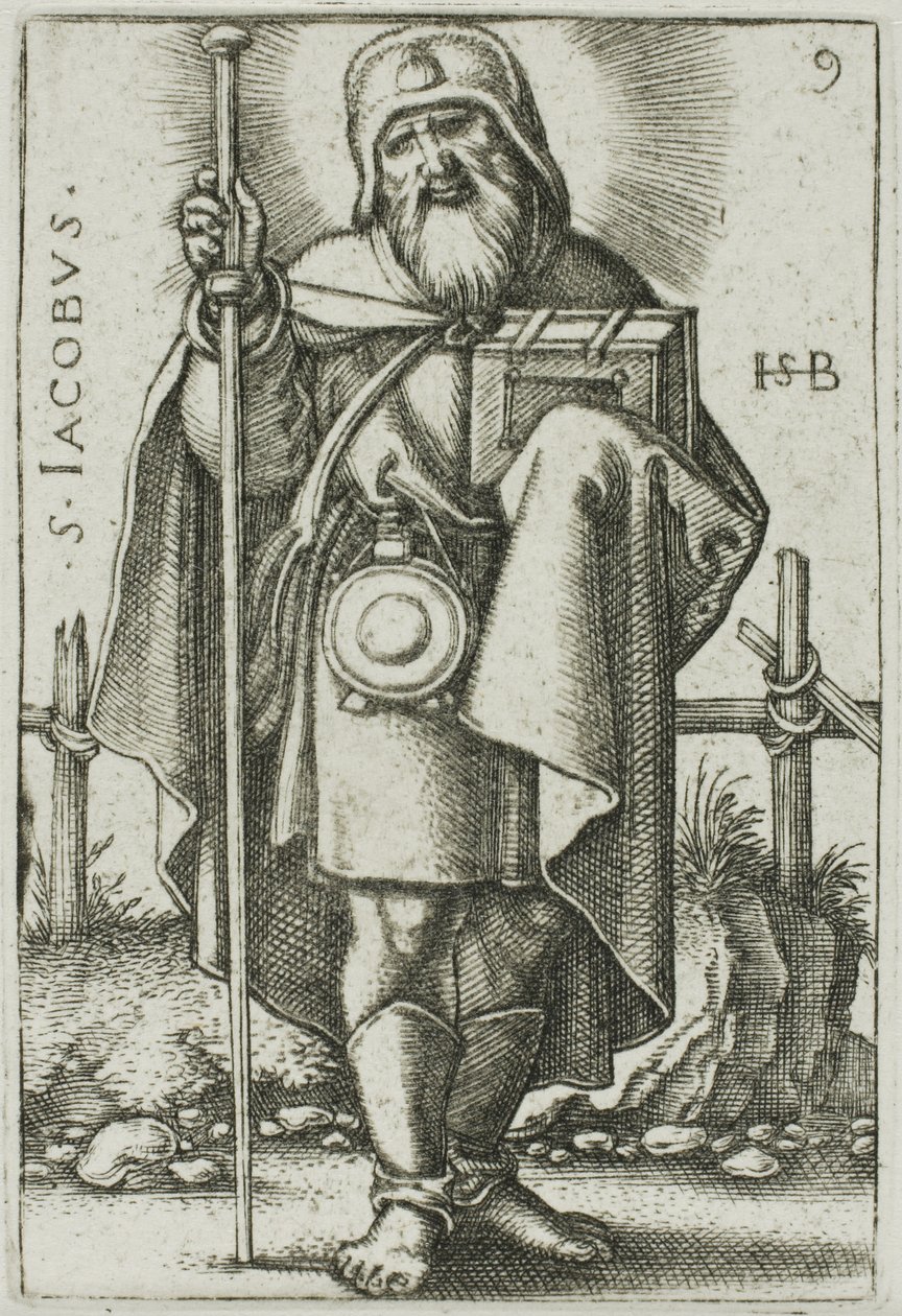 St. James Major, levy 9 julkaisusta The Twelve Apostles tekijältä Hans Sebald Beham