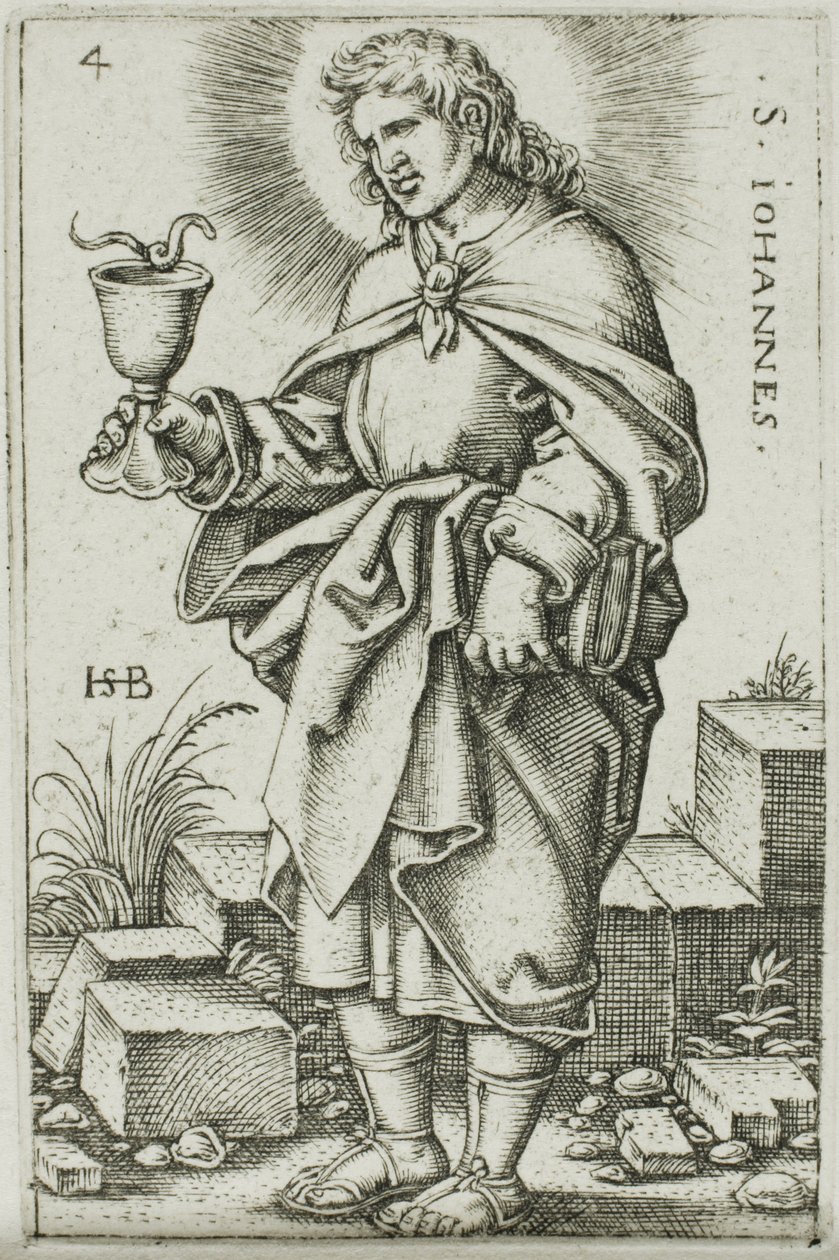 St. John, levy 4 julkaisusta Kahdestatoista apostolia tekijältä Hans Sebald Beham