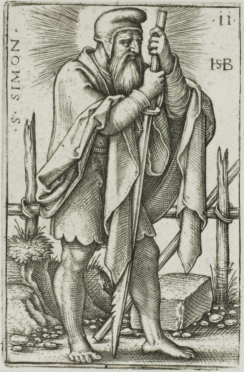 St. Simon, levy 11 julkaisusta Kahdestatoista apostolia tekijältä Hans Sebald Beham