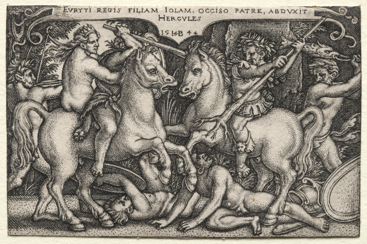 Hercules sieppaa Iolen tekijältä Hans Sebald Beham