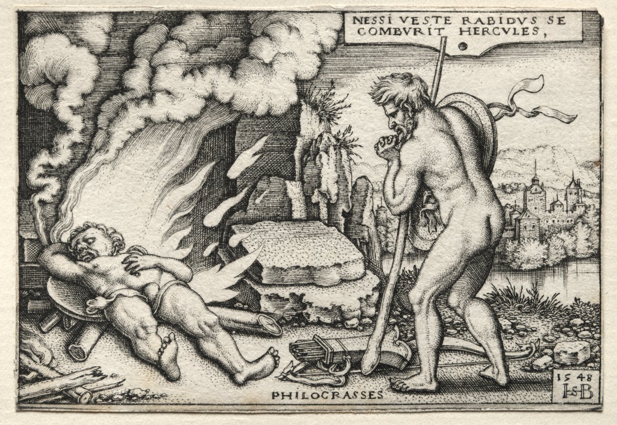 Herculesin työt: Hercules Pyreessä tekijältä Hans Sebald Beham
