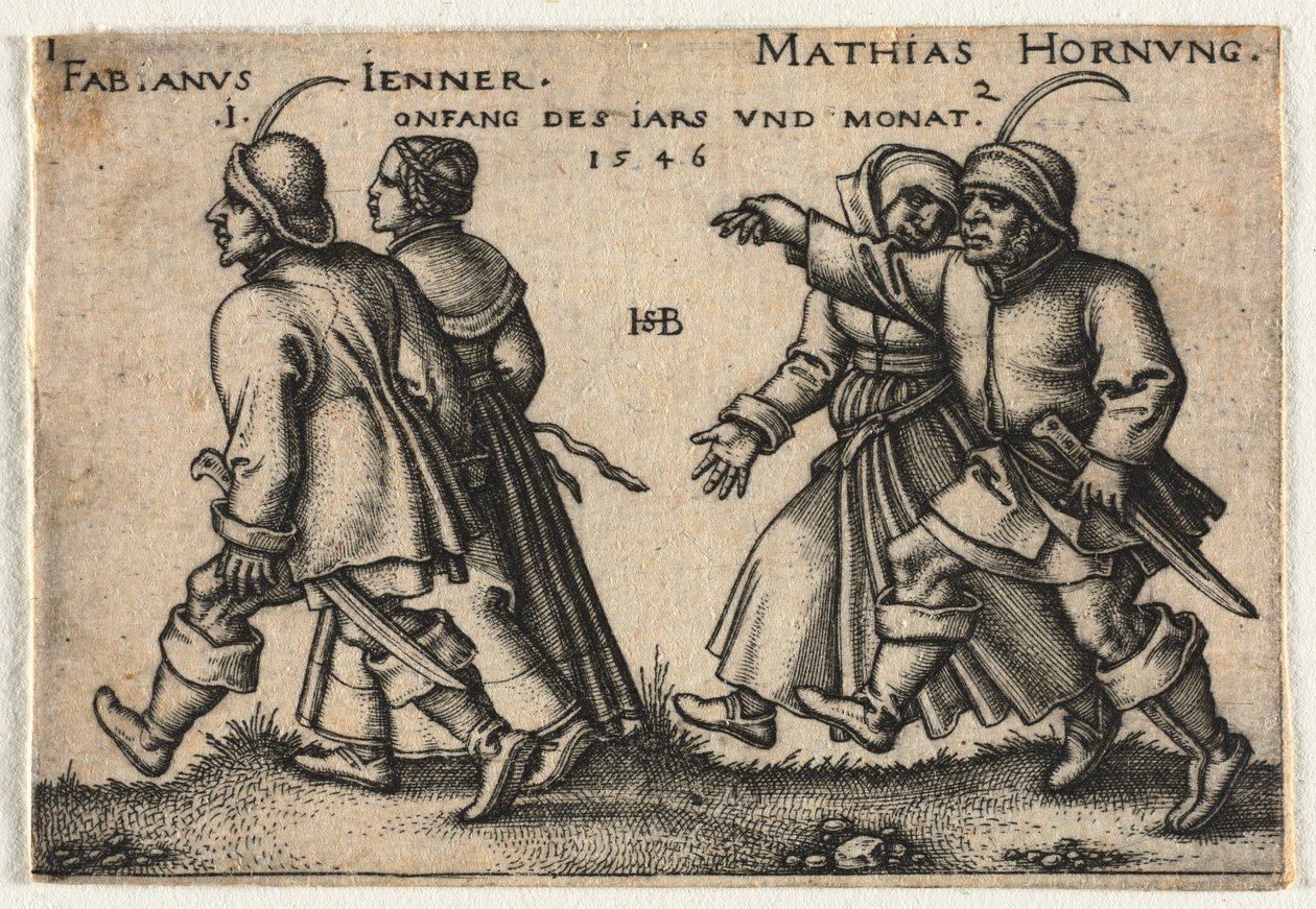 Talonpoikahäät eli kaksitoista kuukautta, 1546. tekijältä Hans Sebald Beham