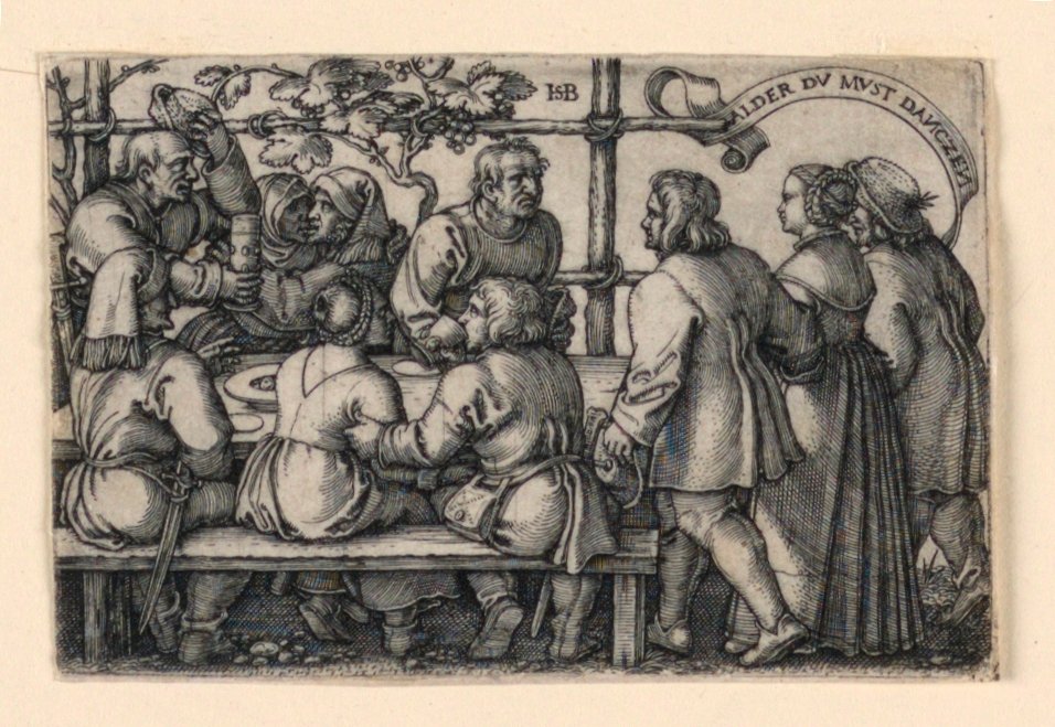 Talonpoikien juhla (Alder du must danczen) tekijältä Hans Sebald Beham