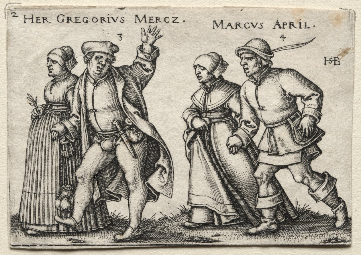 Kylän häät: Gregorius Mercz / Marcus April tekijältä Hans Sebald Beham