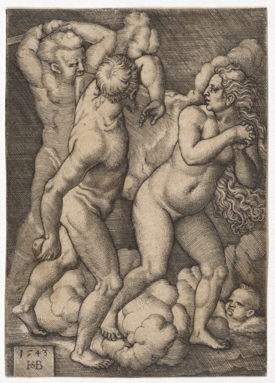 Karkotus paratiisista, 1543 tekijältä Hans Sebald Beham
