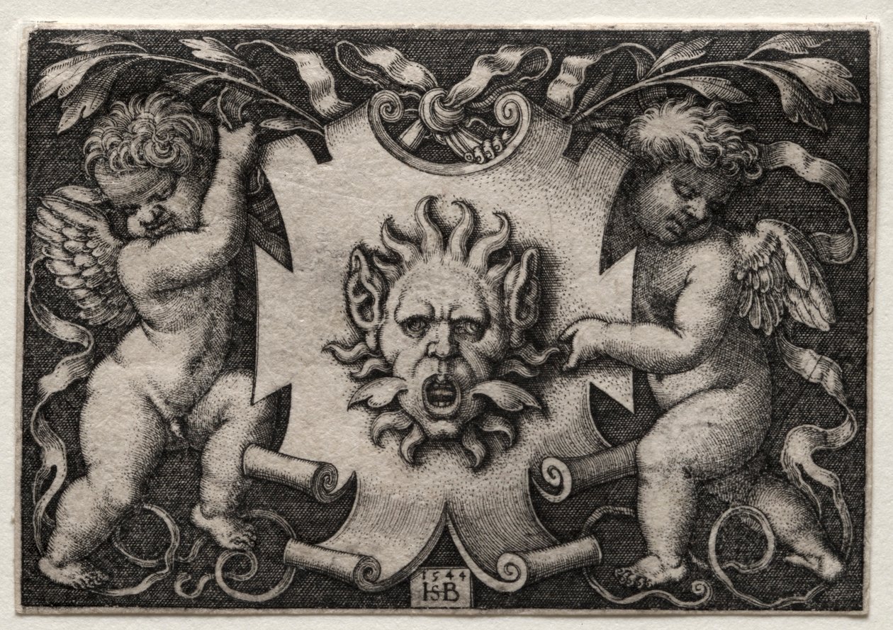 Vinjetti Mascaronilla, 1544. tekijältä Hans Sebald Beham