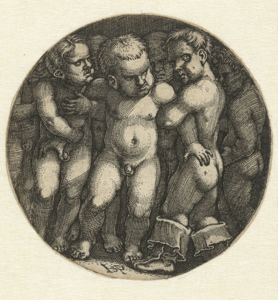 Seitsemän alastomaa poikaa tekijältä Hans Sebald Beham