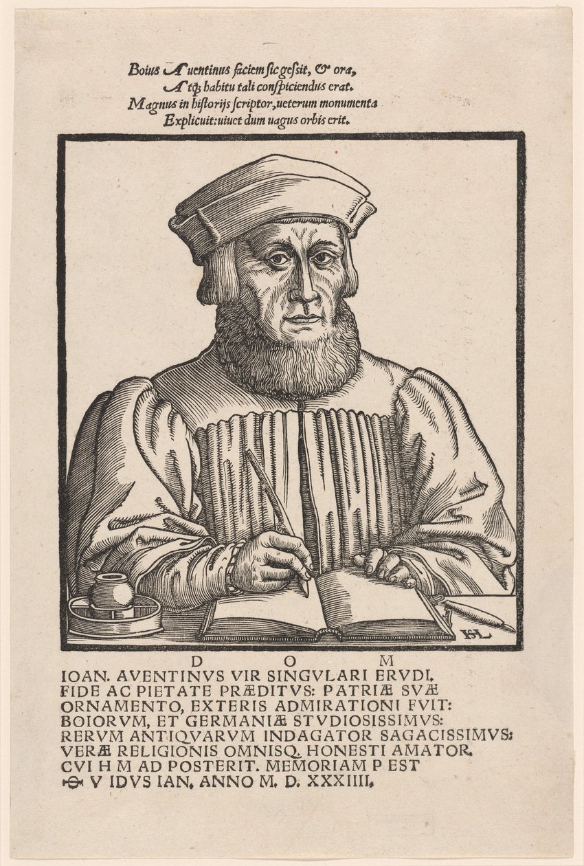 Johann Aventinus Johann Turmair, 1554. tekijältä Hans Sebald Lautensack